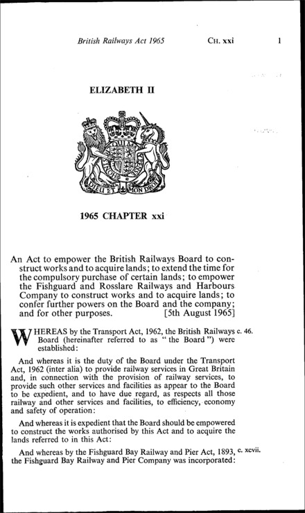 British Railways Act 1965