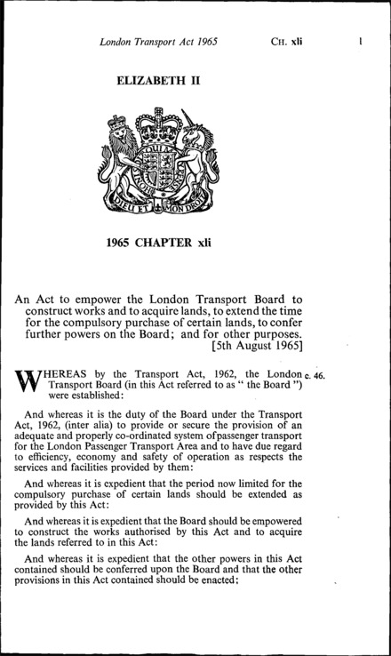 London Transport Act 1965