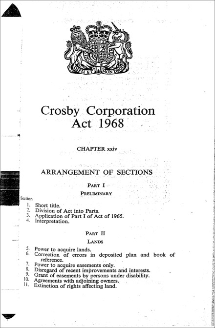 Crosby Corporation Act 1968