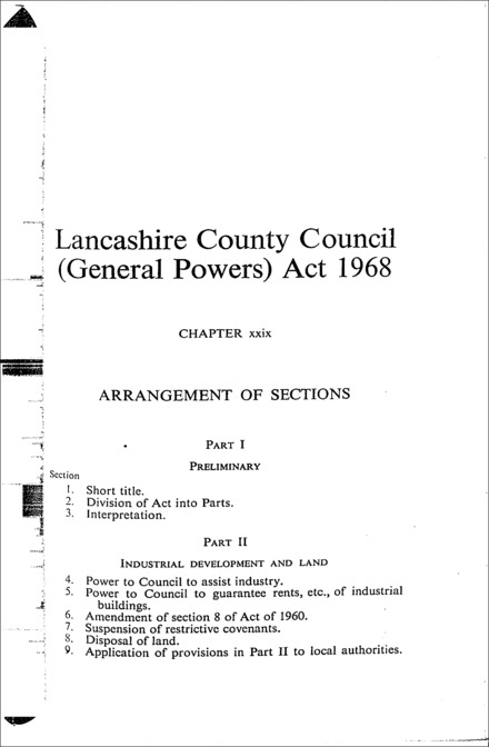 Lancashire County Council (General Powers) Act 1968