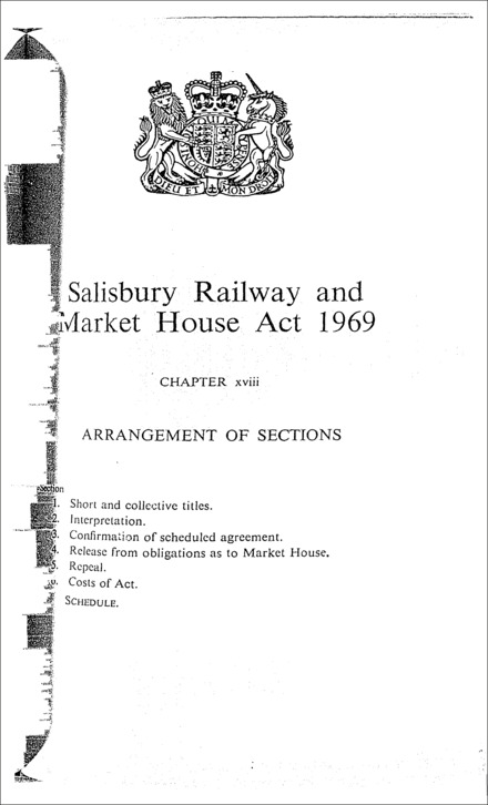 Salisbury Railway and Market House Act 1969