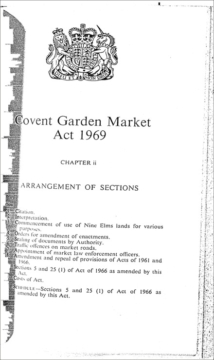 Covent Garden Market Act 1969