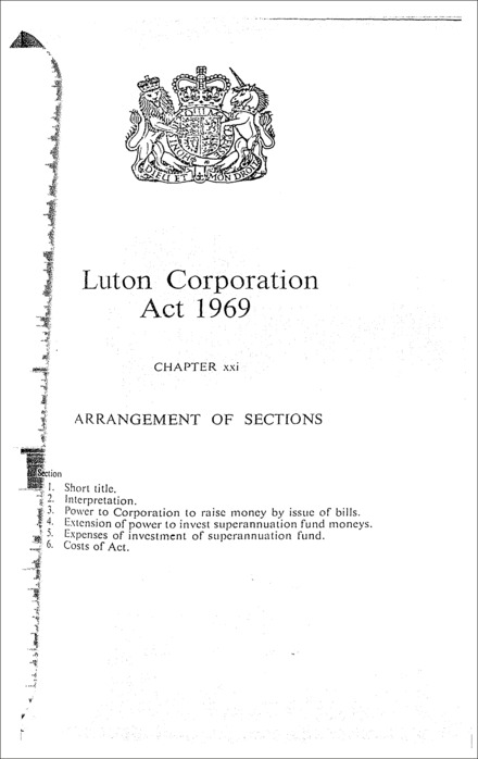 Luton Corporation Act 1969