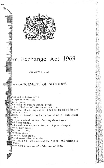 Corn Exchange Act 1969
