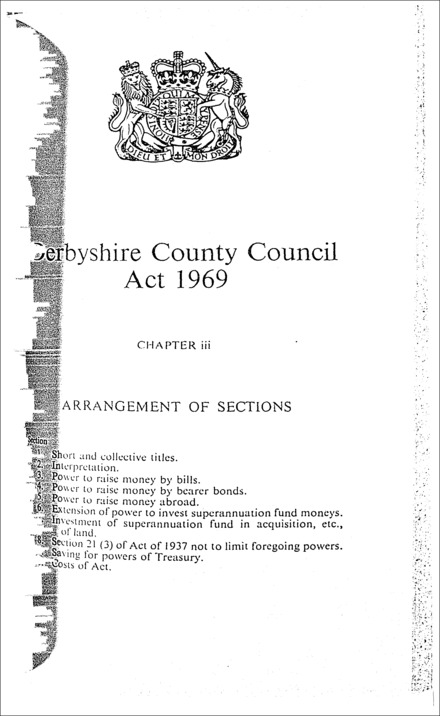 Derbyshire County Council Act 1969