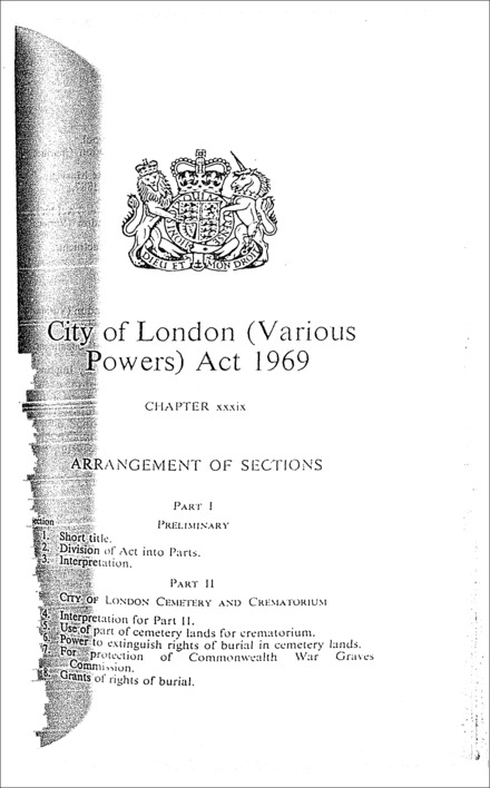 City of London (Various Powers) Act 1969