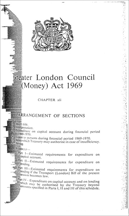 Greater London Council (Money) Act 1969