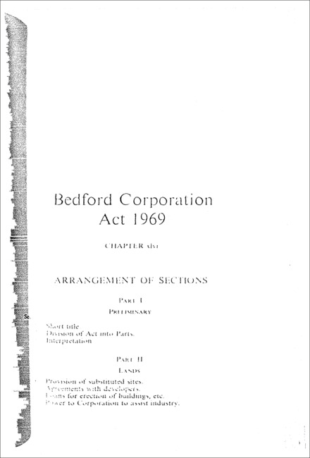 Bedford Corporation Act 1969