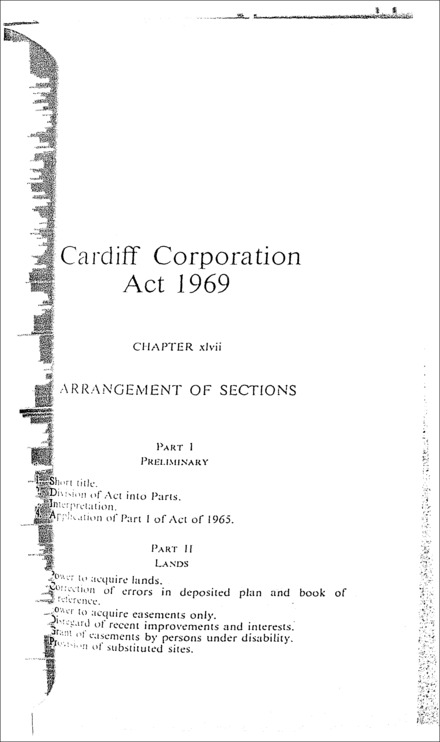 Cardiff Corporation Act 1969