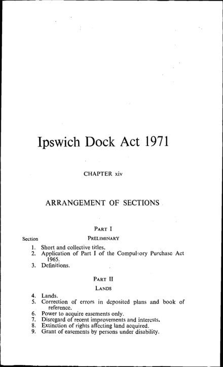Ipswich Dock Act 1971