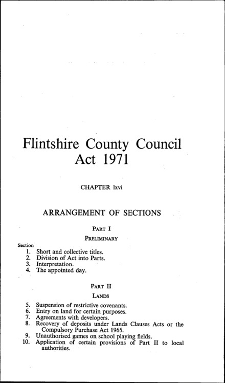 Flintshire County Council Act 1971