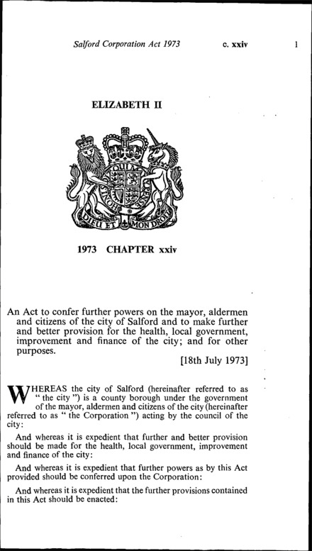 Salford Corporation Act 1973