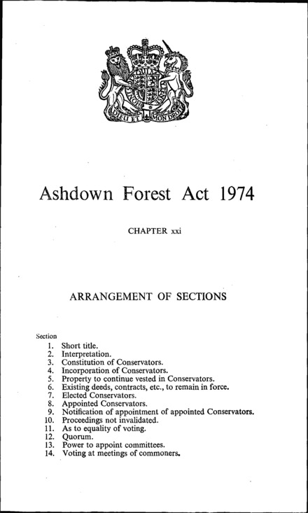 Ashdown Forest Act 1974
