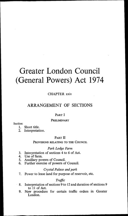 Greater London Council (General Powers) Act 1974