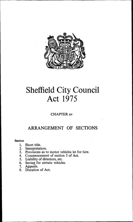 Sheffield City Council Act 1975