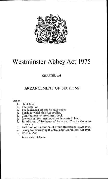 Westminster Abbey Act 1975