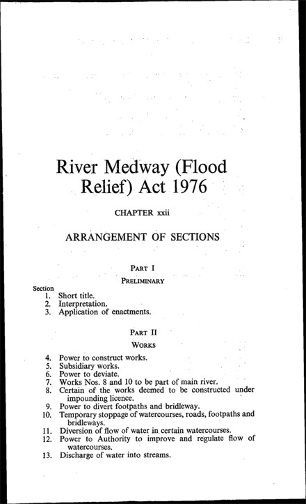 River Medway (Flood Relief) Act 1976