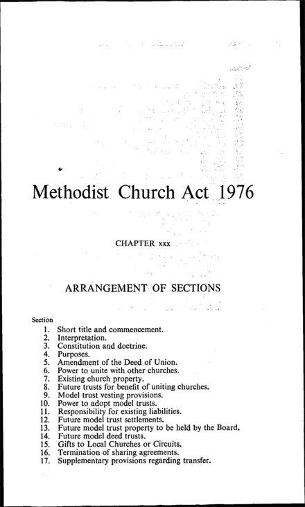 Methodist Church Act 1976