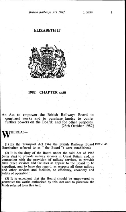 British Railways Act 1982