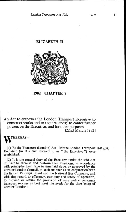 London Transport Act 1982