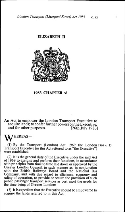 London Transport (Liverpool Street) Act 1983