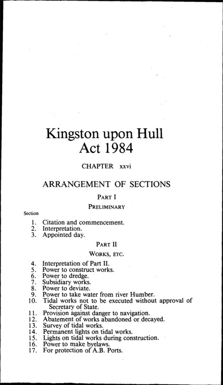 Kingston upon Hull Act 1984