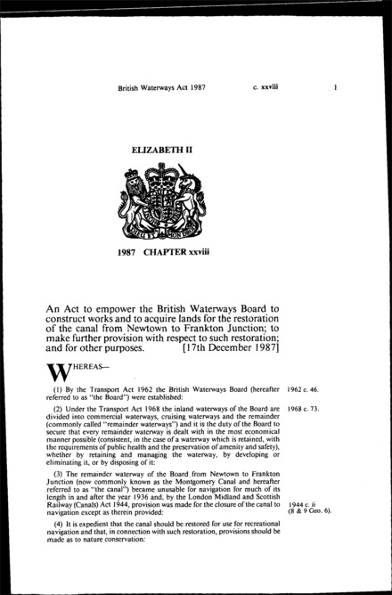 British Waterways Act 1987
