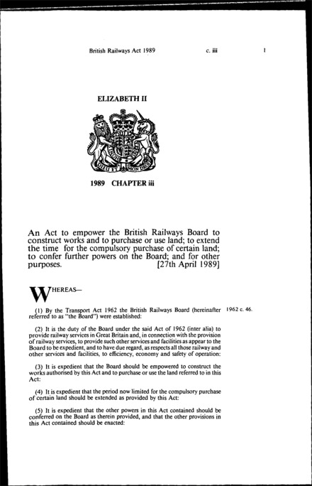 British Railways Act 1989