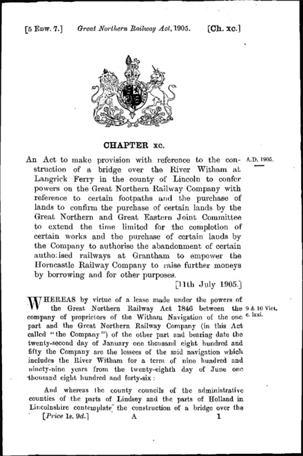 Great Northern Railway Act 1905