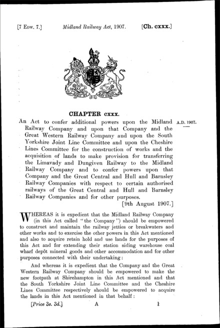 Midland Railway Act 1907