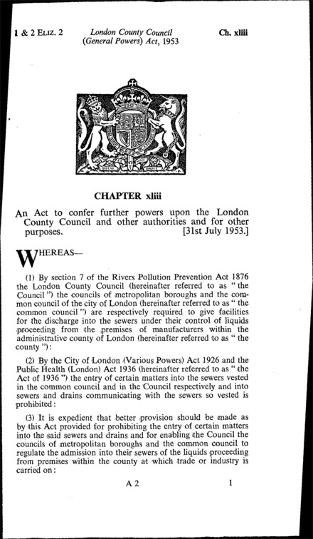 London County Council (General Powers) Act 1953