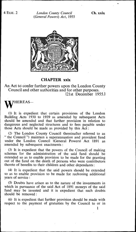 London County Council (General Powers) Act 1955