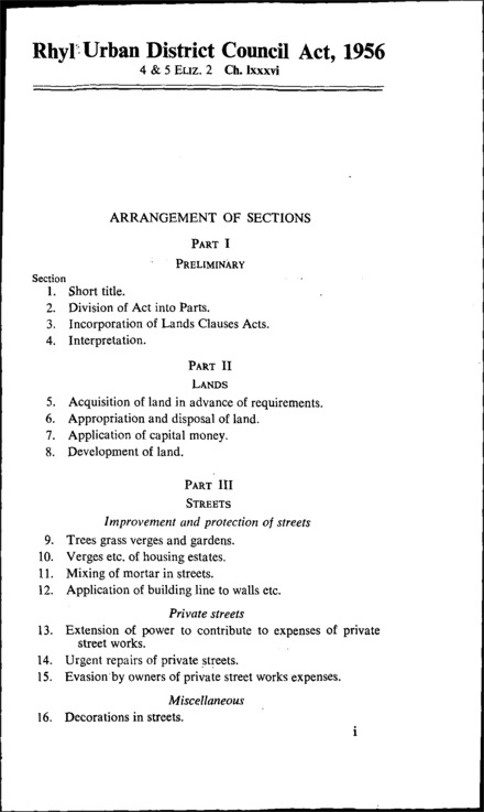 Rhyl Urban District Council Act 1956