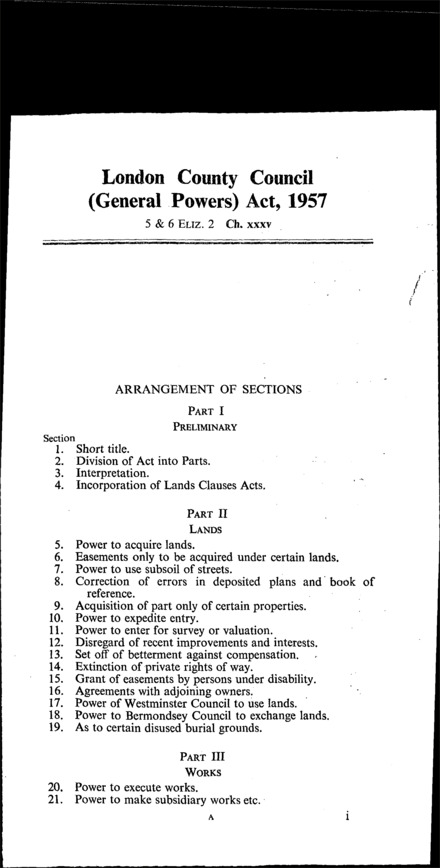 London County Council (General Powers) Act 1957