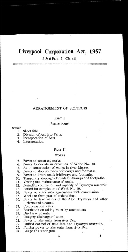 Liverpool Corporation Act 1957