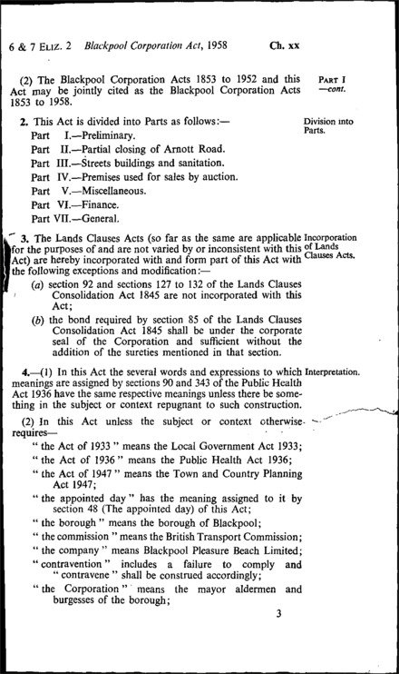 Blackpool Corporation Act 1958