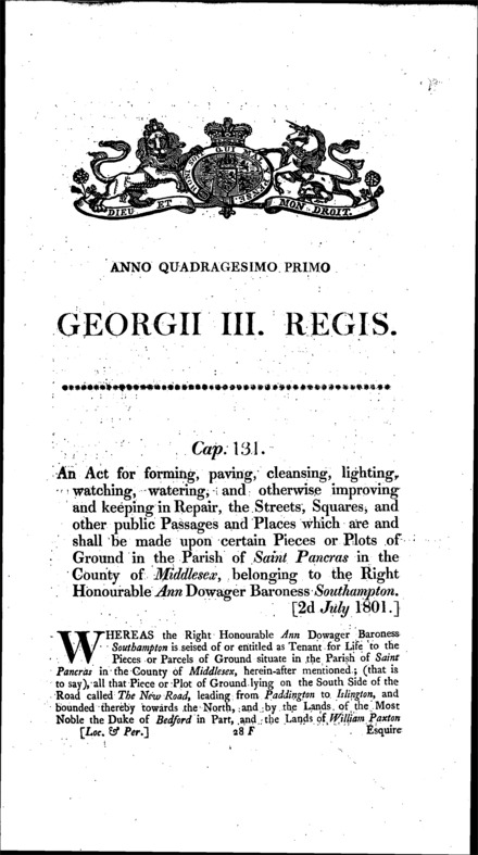 St. Pancras Improvement Act 1801