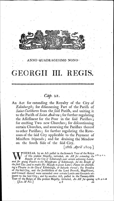 Edinburgh Improvement Act 1809