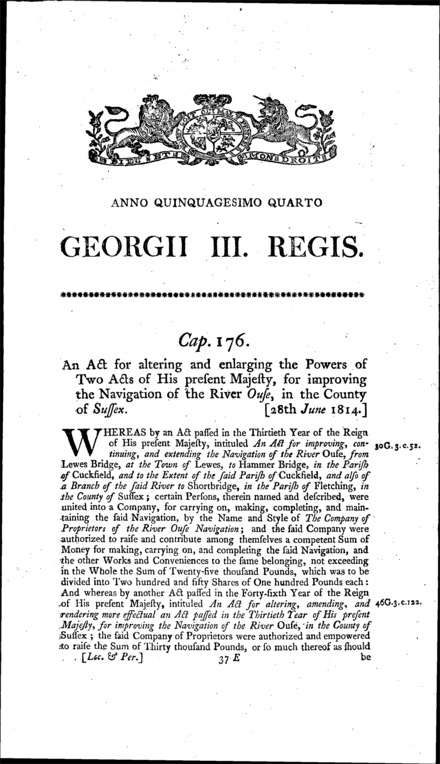 River Ouse Navigation Act 1814