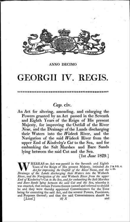North Level and Nene Valley Drainage Act 1829