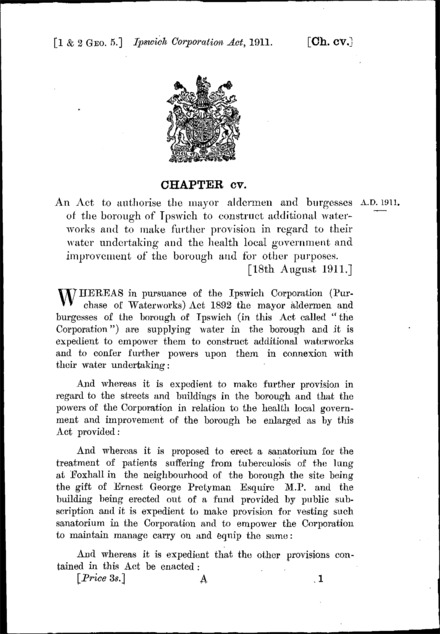 Ipswich Corporation Act 1911