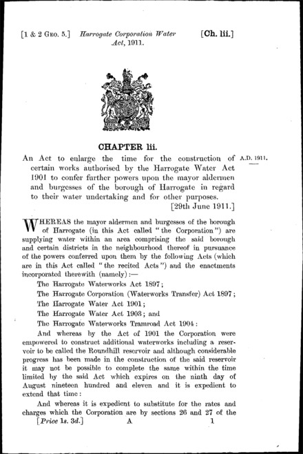Harrogate Corporation Act 1911