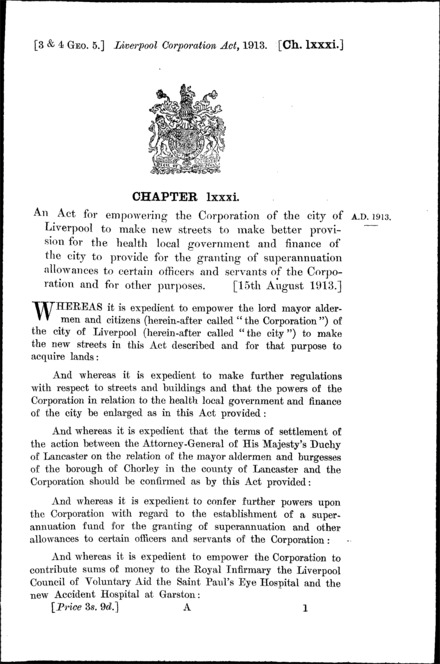 Liverpool Corporation Act 1913