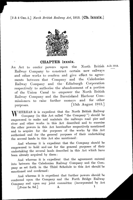 North British Railway Act 1913