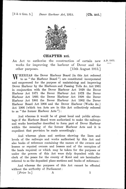 Dover Harbour Act 1913