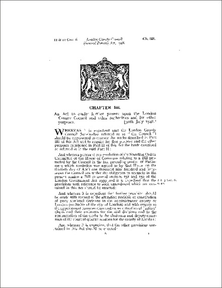 London County Council (General Powers) Act 1948