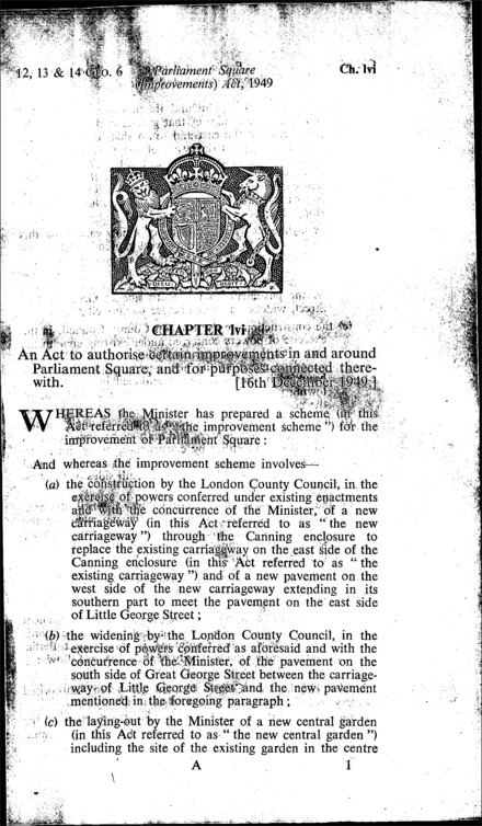 Parliament Square (Improvements) Act 1949