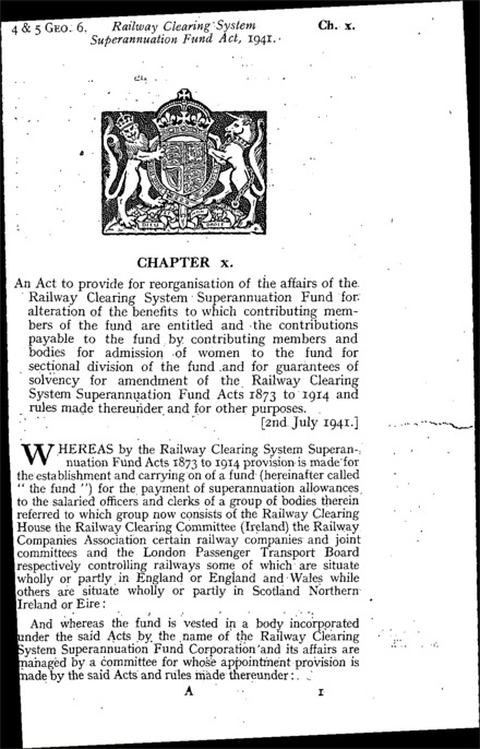 Railway Clearing System Superannuation Fund Act 1941