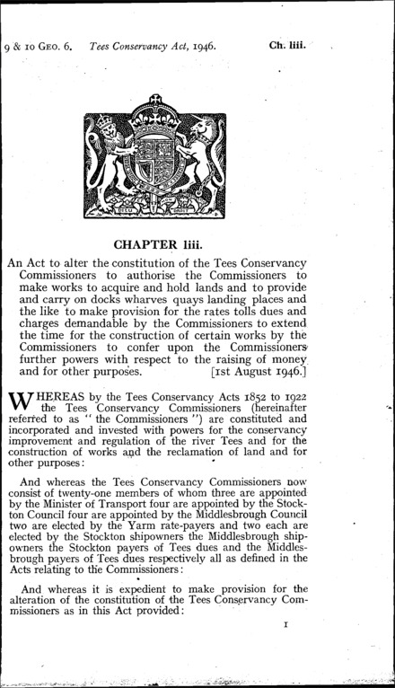 Tees Conservancy Act 1946