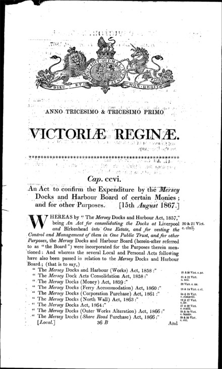 Mersey Docks (Various Powers) Act 1867